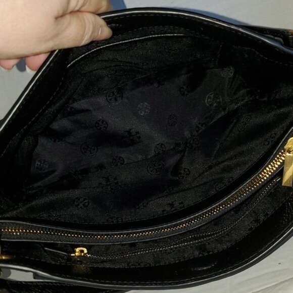 Tory Burch Leather Britten Slouch Bag Shoulder Tote Handbag WOMEN'S WOMAN'S - Picture 12 of 16